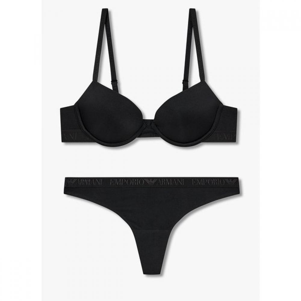 

Emporio Armani Женский набор Push Up Бюстгальтер и Трусики с блестящей лого-лентой 0825385511 0825310511 75A/XS(85)