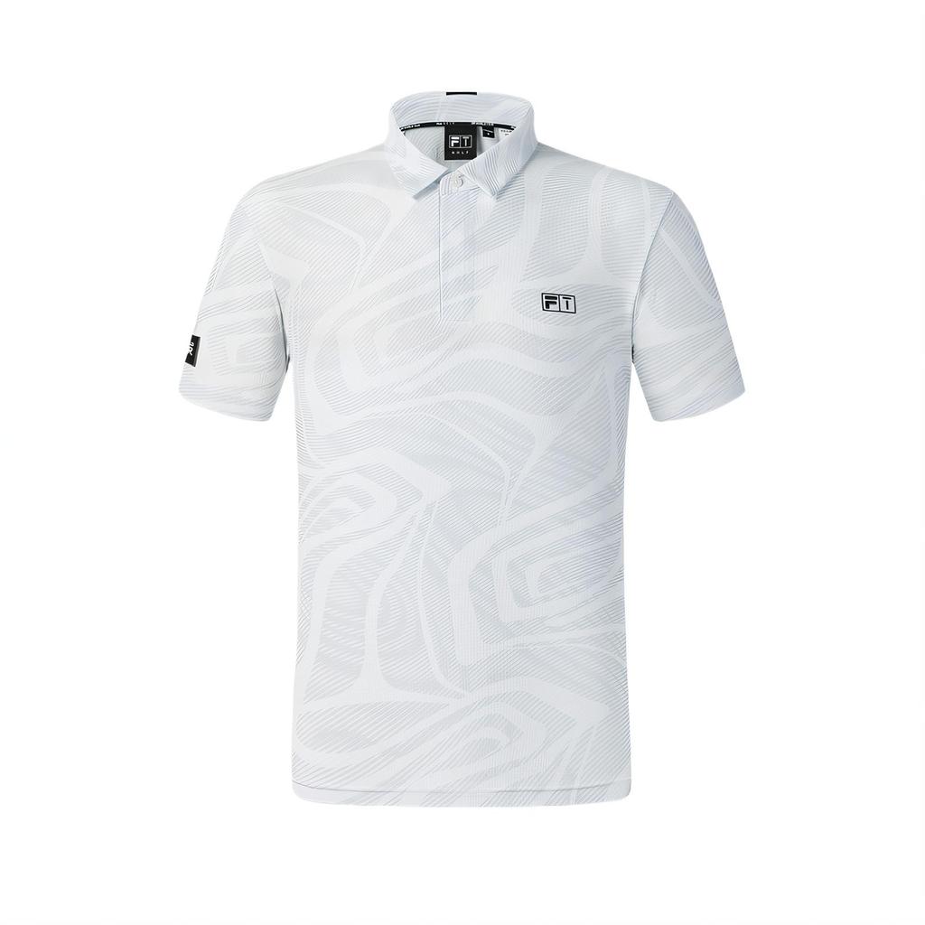 Fila Golf Series Fashionable Versatile Comfortable Skin-Friendly Short Sleeve Golf Shirt Men Tops White A11M525126F-ZA