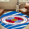 1PC Football Reading Crest Round Rug for Livingroom,Bedroom, Palyroom, Chair Rug, Area rug, Circle Carpet, Large Size Fan Christmas gift