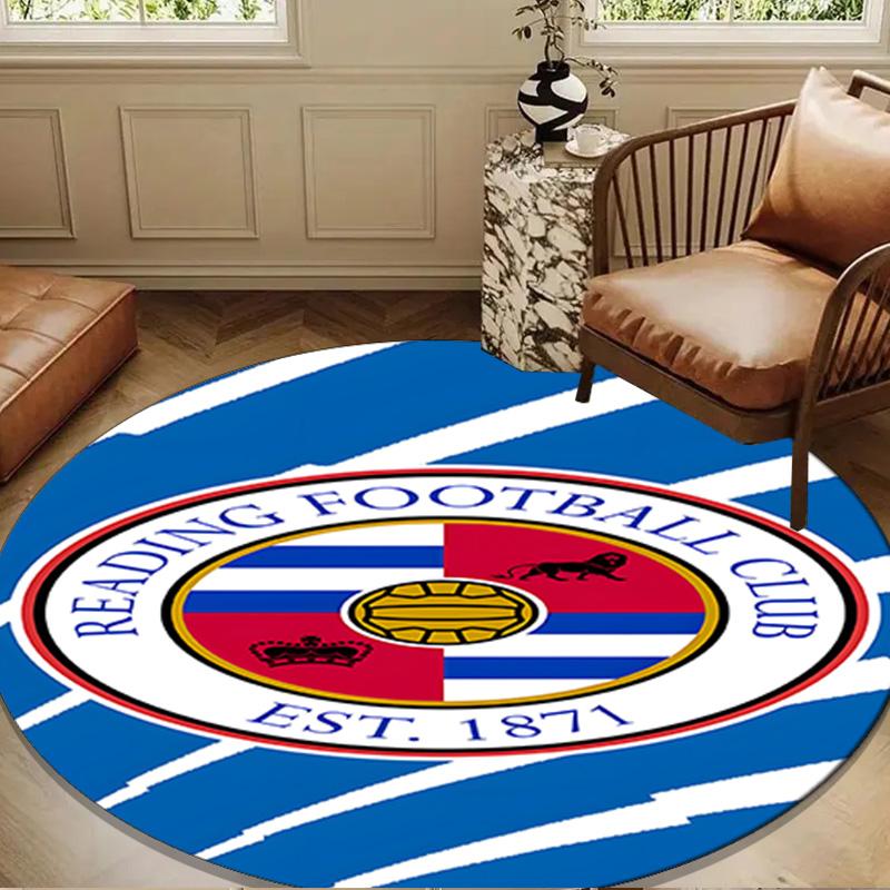 Football Reading Crest Round mat Home Decor, Chair rug For livingroom,Bedroom, doormat home decor Birthday Gift Christmas Gifts