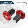 TUCKBOLD Motorcycle Handlebar End Plugs Aluminum Alloy 7/8" 22mm 32mm OD Fashionable | Front Handlebar Grip Cap Gear Balance Plugs Red 2pcs