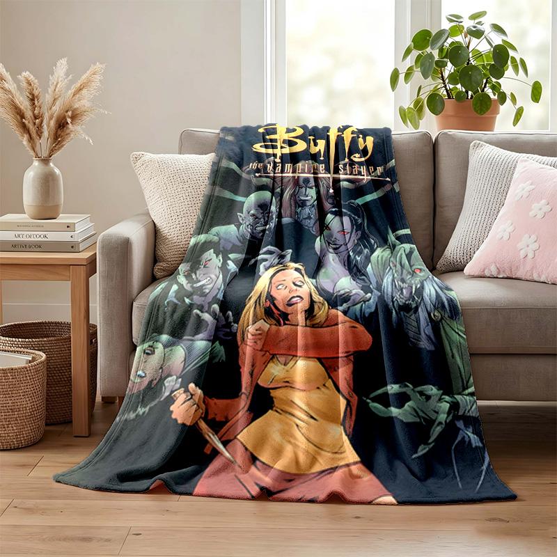 Buffy Blanket Flannel Blanket Soft Cozy Plush Throw for Sofa Bed Lightweight Home Decoration