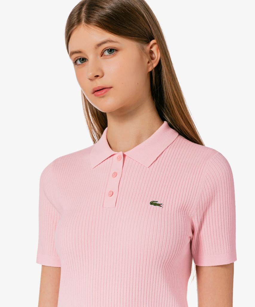 LACOSTE Women'S Rib Knit Sweater Polo Shirt Pf530E-56G Ady