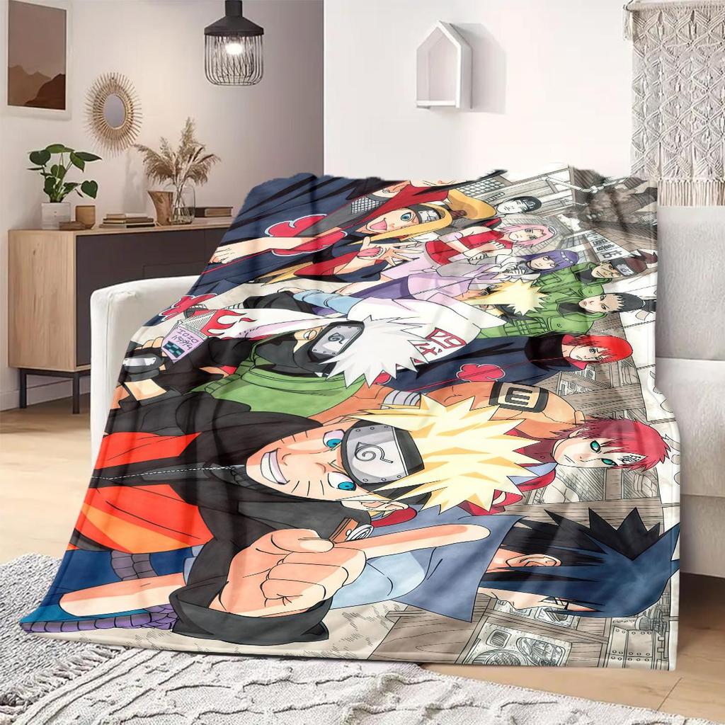 Naruto Anime Print Blanket Warm  Comfortable Flannel Blanket Suitable for Bedrooms, Sofas, Beds, Chairs, Picnics, Travel