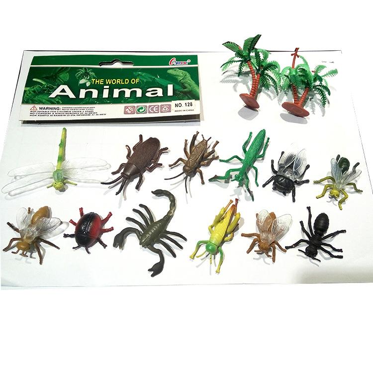 Insect Spider Butterfly Fish Dinosaur Dog Cat Horse Figurine Farm Animal Model Action Figure Hot Toy Set 12pc/set