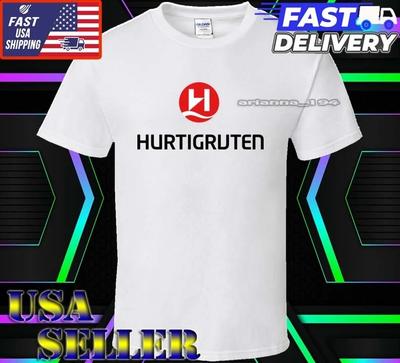 Nuova Maglietta Hurtigruten Asa Logo T-Shirt Divertente Americana USA Unisex Taglia S-5XL