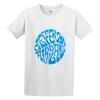 Summer Men T-Shirt Round Logo Classic Style White