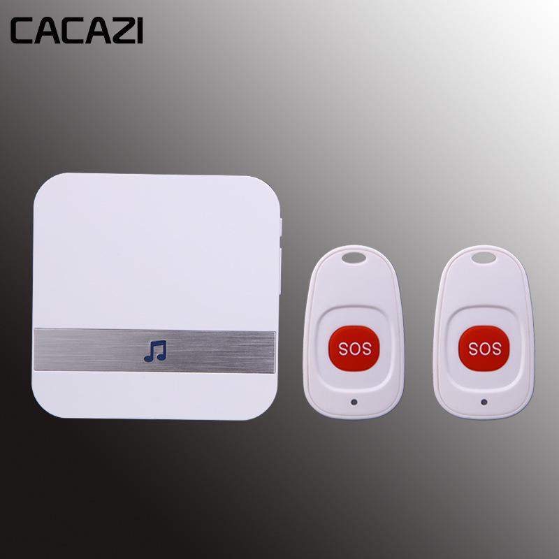 Wireless Smart Home Doorbell & Elderly Alert System White