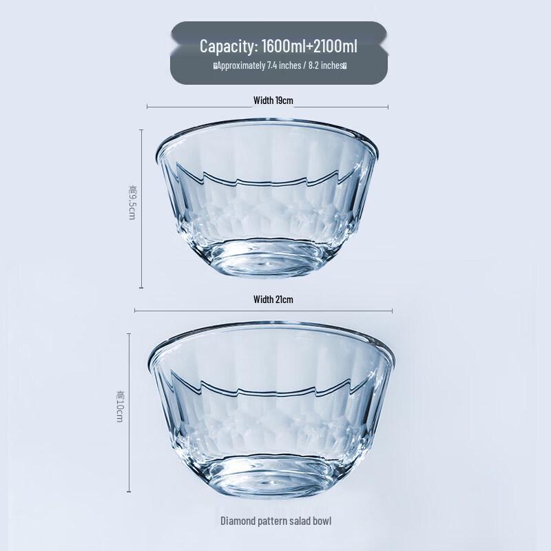 Jingbaodi High-Temperature Glass Mixing Bowl Set