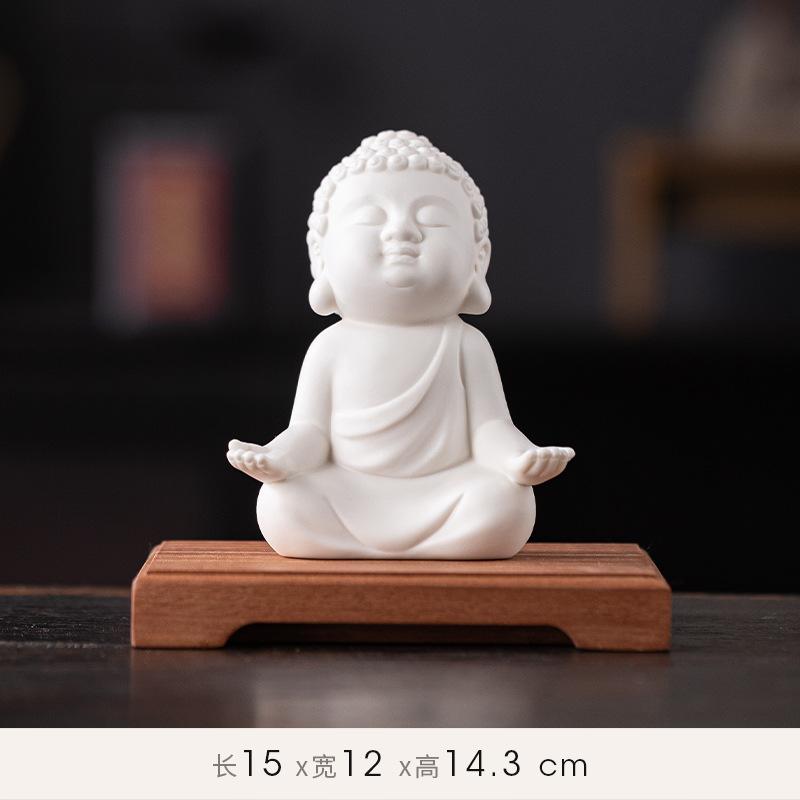 Zen Keramik Tathagata Buddha kleine Dekoration kreativer schöner Tee Buddha Teehaus Ornament Auto Haus Büro FENG SHUI Dekoration