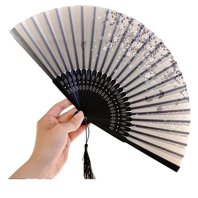 Ancient Style Chinese Folding Fan for Women: Perfect for Summer, Hanfu, Qipao, Dance, Photography, and Portable Use