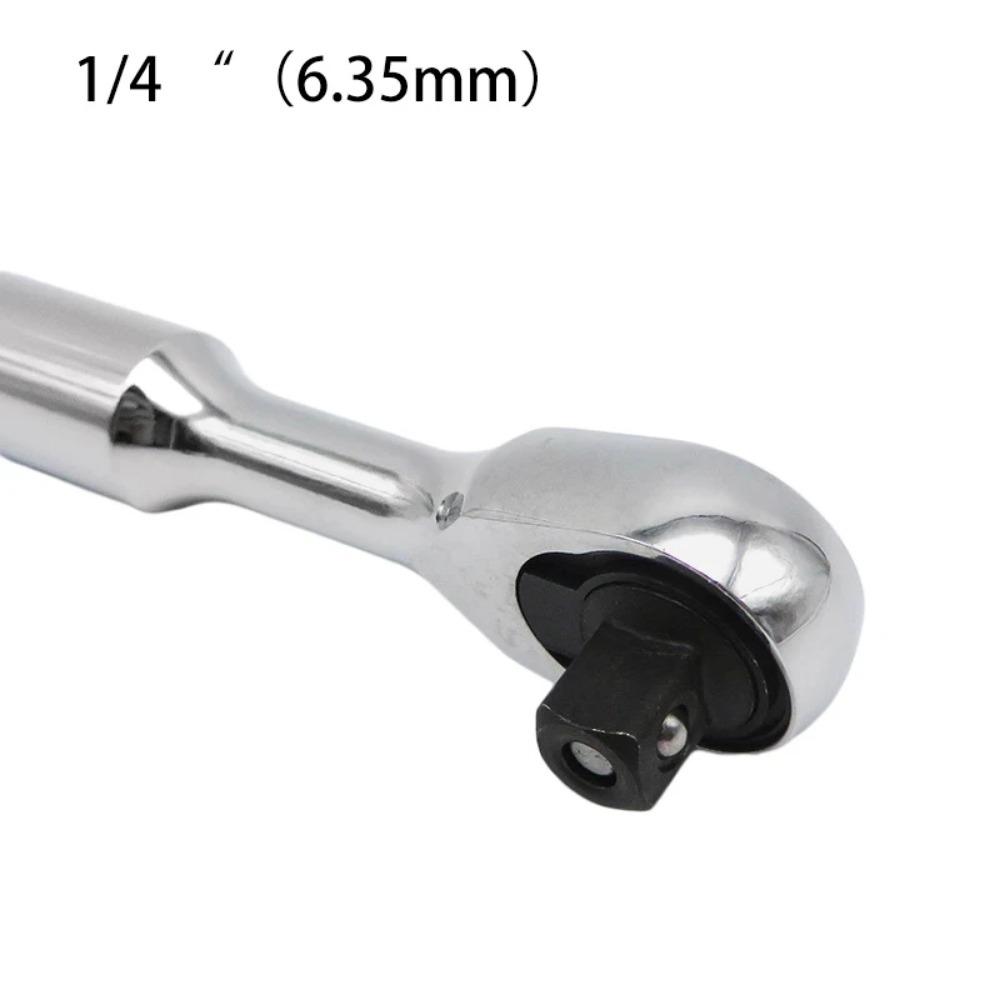 1/4'' Mini 72 Teeth Ratchet Wrench Hex Head/square Head Screwdriver Socket Wrench Repair Tool for Vehicle Bicycle Bike