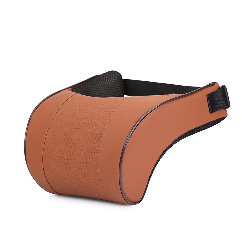 Leather Memory Foam Car Headrest Neck and Lumbar Support Pillow