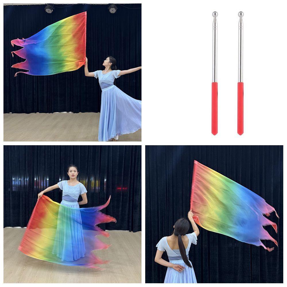 Scalable Rods Belly Dance Accessories Props Colorful Scarves Flag Dance Performance