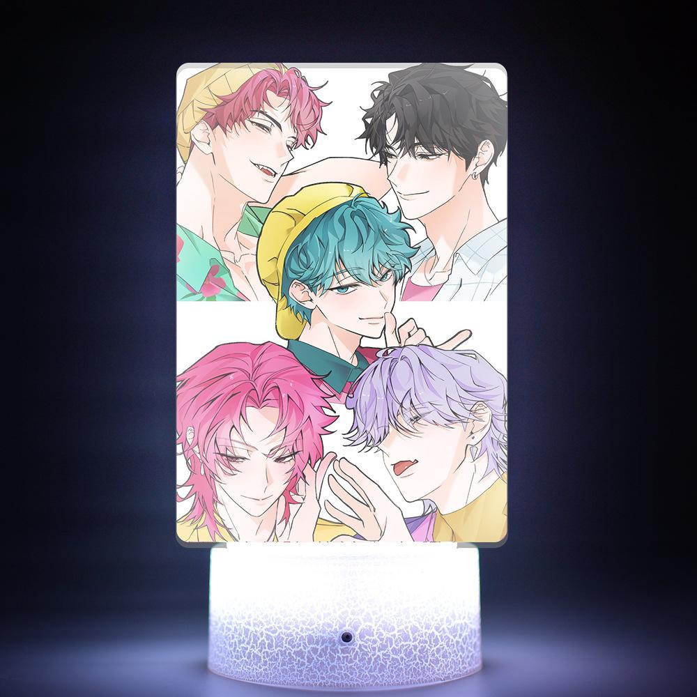 KPop Demon Hunters Kawaii Zoe Mira Rumi Saja Boys Monochrome Light Remote Control 16 Color Night Lights