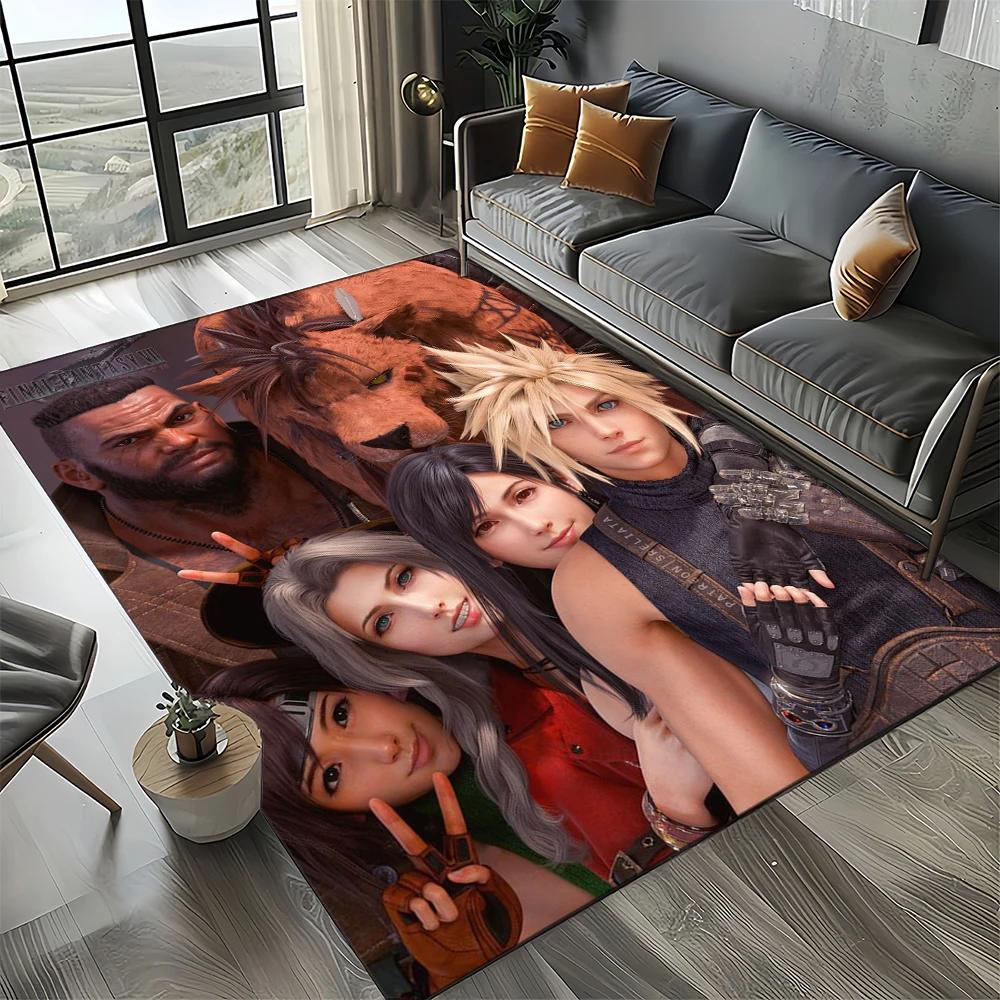 2025 New Style Cloud Tifa Aerith Final Fantasy Games Carpet Rug for Home Living Room Bedroom Sofa Doormat Non-slip Floor Mat