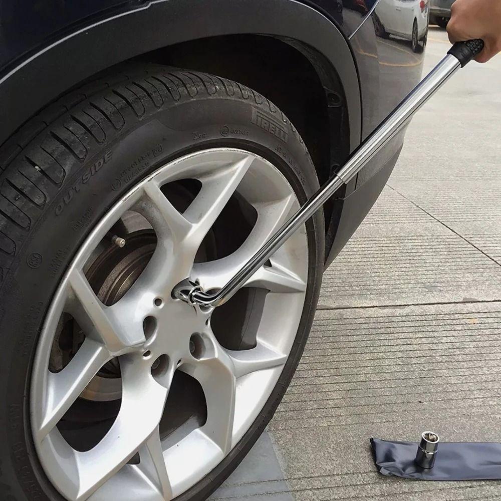 With Double Ended Sockets Nut Telescoping Lug Wrench Set Car Tire Wrench Car Tire Repair Tool