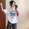 American High Street Trendy Brand Cotton Short-sleeved T-shirt Women's Summer New Loose Large Size Lazy Wind Niche Half-sleeved Top T