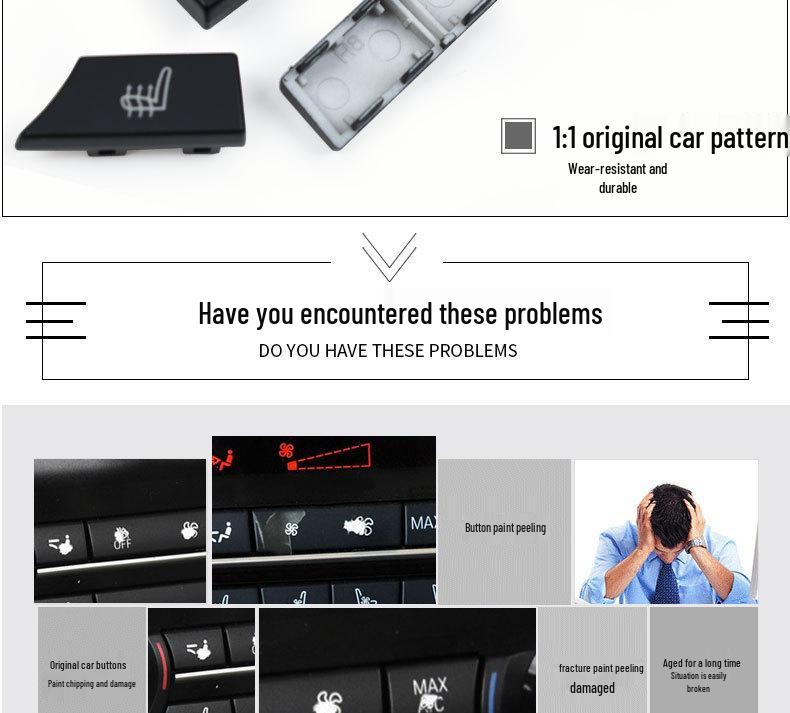 Rear AC Button Panel Trim for BMW 5, 6, 7 Series, 5GT, X5, X6