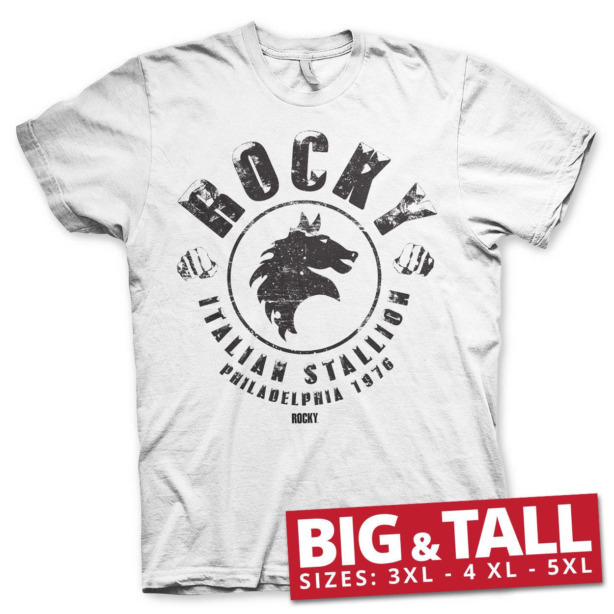 Licence Officielle RockyItalien Étalon Gros  Grand 3XL4XL5XL Homme T-Shirt XXXL