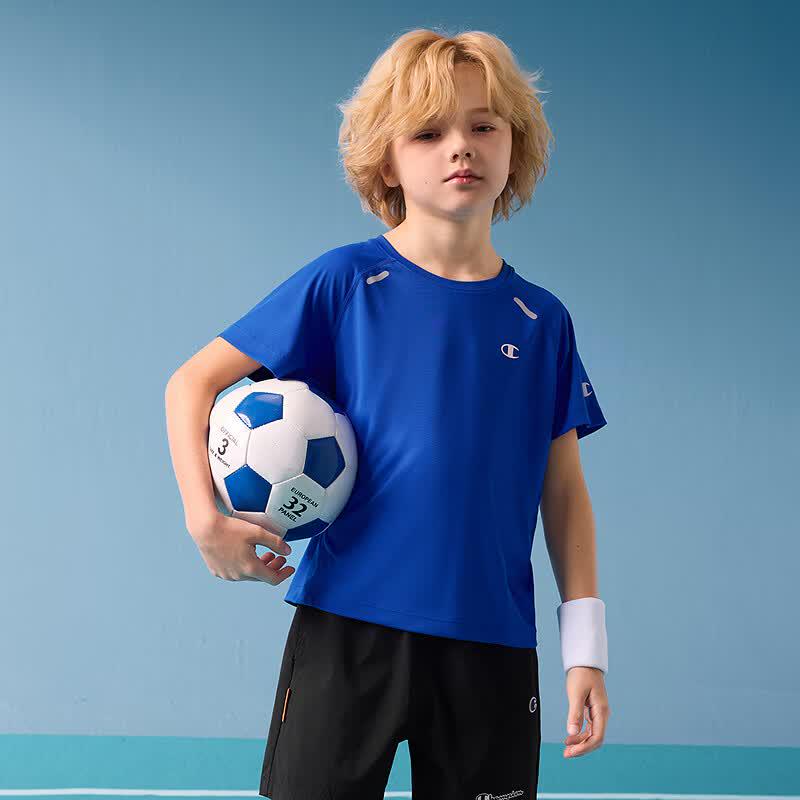 Champion Quick-Dry Unisex Kids Short Sleeve T-Shirt