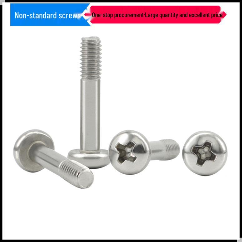 304 Stainless Steel Phillips Round Head Partially Threaded Screws M1-M5 Pan and Flat Head Variants