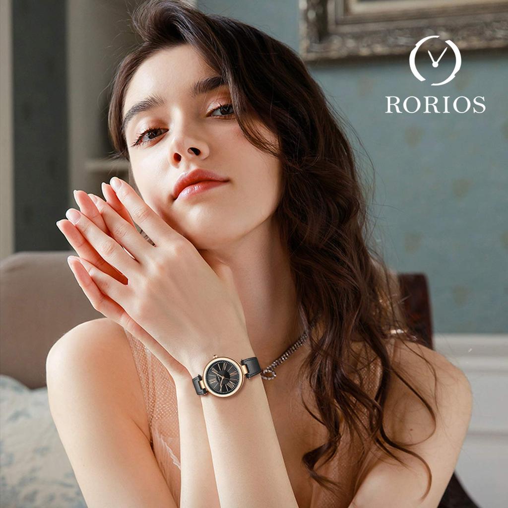 RORIOS Watches for Made In Japan Mesh Black C Women, Waterproof, Movement, Quartz, Cute, Band/Leather Strap, Business, Casual, Simple, Commuting,
