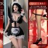 Sexy Lingerie Sexy Maid Dress Passion Cosplay Hot Breast Dress Pure Lust Temptation Uniform Free Set