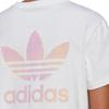 Adidas Originals Solid Color Logo Print Round Neck Short Sleeve Dress Women Dress White HL6613