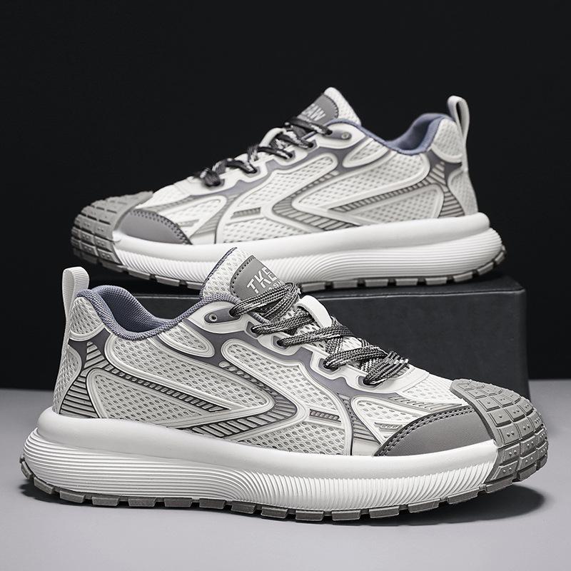 Men's shoes summer breathable mesh trend versatile platform shoes fashion classic Hong Kong style trendy men Internet celebrity street dad shoes