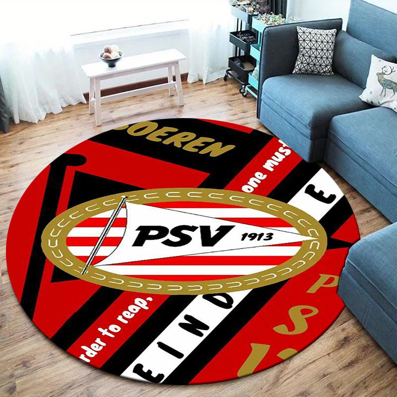 Philips Sport Vereniging Round Area Rug,Carpet Rug for Living Room Bedroom Sofa Playroom Decor,Non-slip Floor Mat