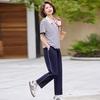 Women's Striped Polo Two-Piece Sport Set