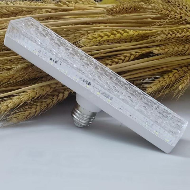 E27 40W/80W LED Long Crystal Lamp Strip Adjustable White Tube Bulb for Balcony Patio Semi-outdoor Lighting