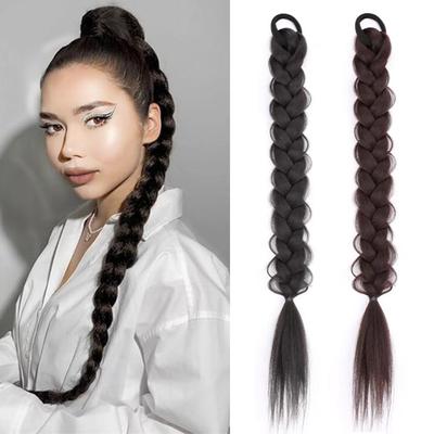 Synthetic Long Braided Ponytail Hair Extension Hairpiece Heat Resistant Fake Hair Ponytail For Women Use