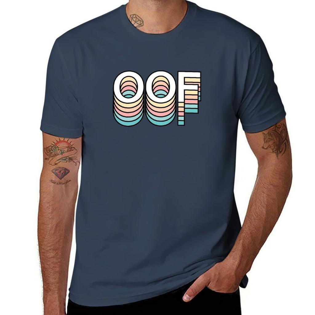 Oof Pastel Retro Aesthetic Modern Typography Tshirt Uv Protection Outdoor Tee Shirt