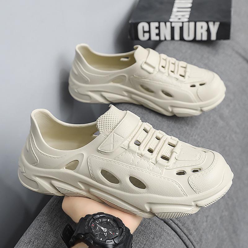 

Дырявые туфли мужские новые нескользящие сандалии приморский пляж вождение рыбалка тапочки 45