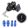 Universal Aluminum Car 160psi Adjustable 1: 1 Fuel Pressure Regulator Oil Gauge Kit (Black)