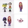 Vibrant Teen Titans Go Anime Figures With Robin Raven Beast Boy Starfire