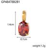CARLIDANA Good Quality Long Lasting Color Retention Stainless Steel Gold-Plated Colorful Inlaid Transparent Zircon Pendant Charm