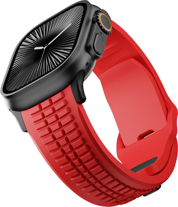 Rubber Watchband For Apple Watch Band Ultra 3 2 1 49mm Sports Silicone Bracelet For iWatch 11 10 9 8 SE 46mm 45mm 44mm Men Strap