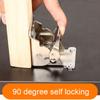 Workbench Feet Foldable 90 Degree Self-Locking Table Leg Bracket Furniture Hardware Folding Hinge