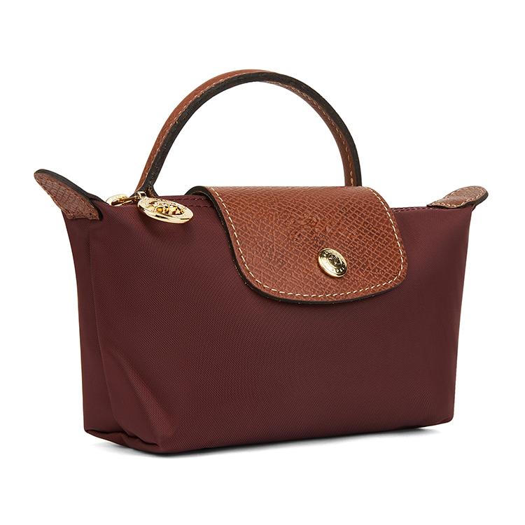 Longchamp Le Pliage Original Metal Zipper Snap Closure Nylon Tote Bag Women Tote Bag Burgundy 34175089P87