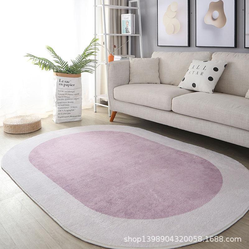 

Овальный ковер для гостиной, ковер под журнальный столик, ковер под диван, грязеотталкивающий ковер для спальни, напольный коврик 120 * 160cm