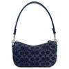 Coach Swinger 20 Logo Print Silver Hardware Signature Denim Handbag Small Women Handbag Deep-Blue CAN78-LHRHY