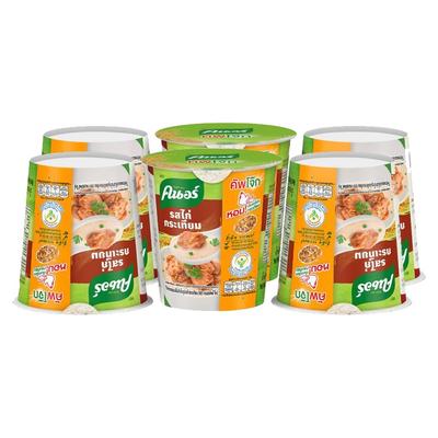 Knorr Cup Instant 100% Jasmine Rice Porridge (Congee) with Chicken Garlic 32 G. X 6 Pcs