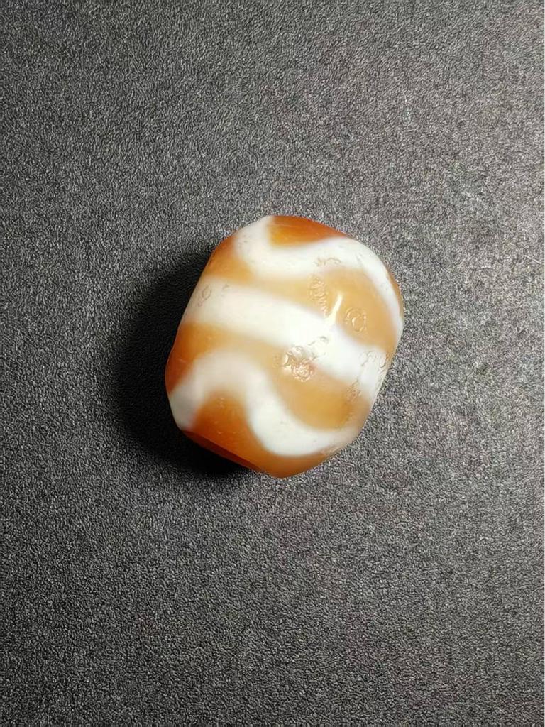 Contas de Ágata Dzi Tibetana Natural Gravada à Mão com Pátina Envelhecida, 15mm para Miçangas DIY