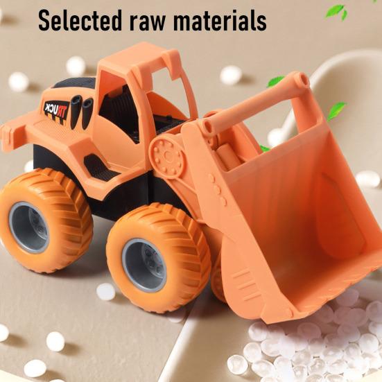 1/4 Stück Kinder Baufahrzeug Spielzeug Trägheitsantrieb Bewegliche Gelenke Ingenieurfahrzeug Kleinkinder Lernbagger Bulldozer Kipplaster Mischwagen