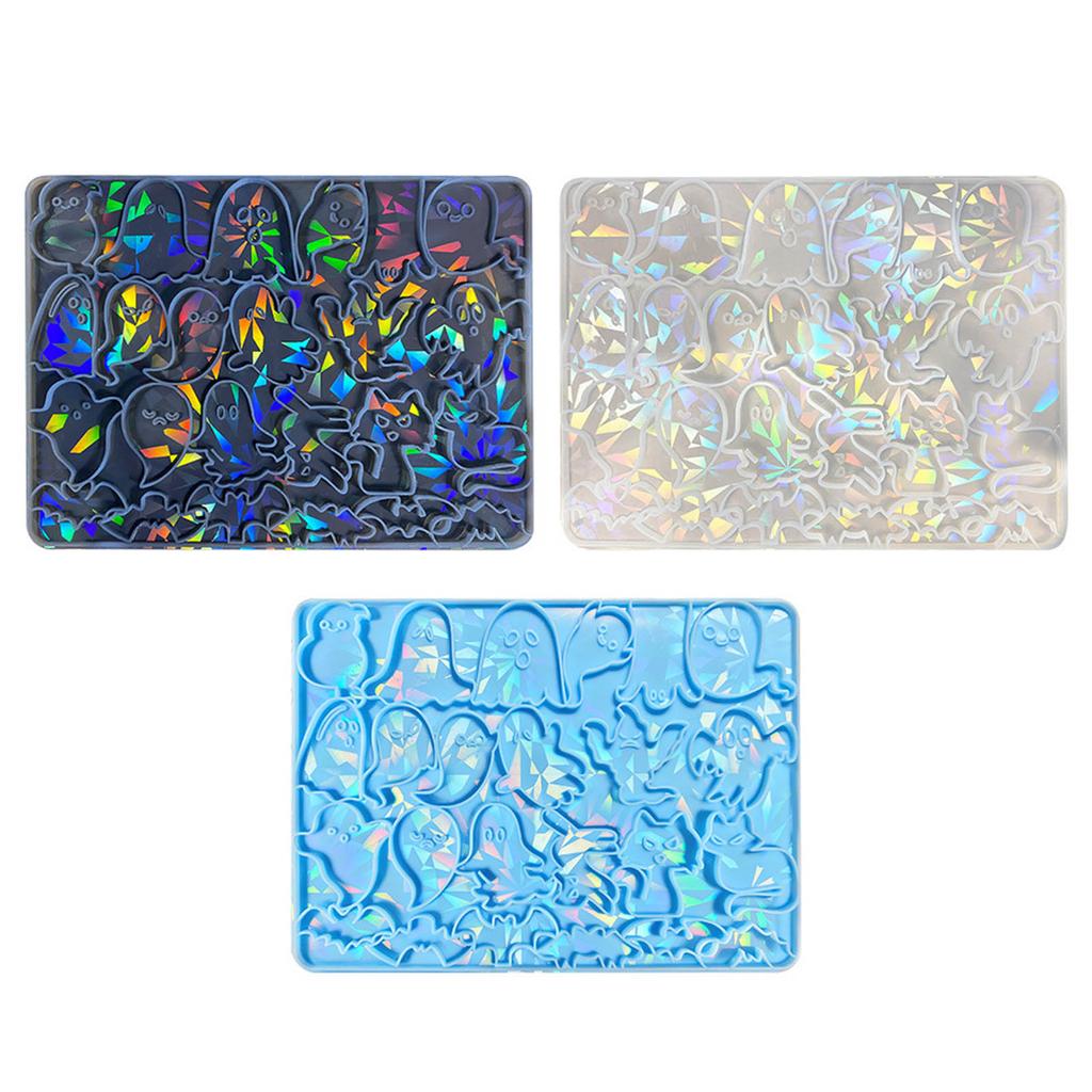 Silicone Specter Bat Cat Holographic Molds Light Shadow Earrings Pendant Mold DIY Ornaments Jewelry Epoxy Crafting Mold