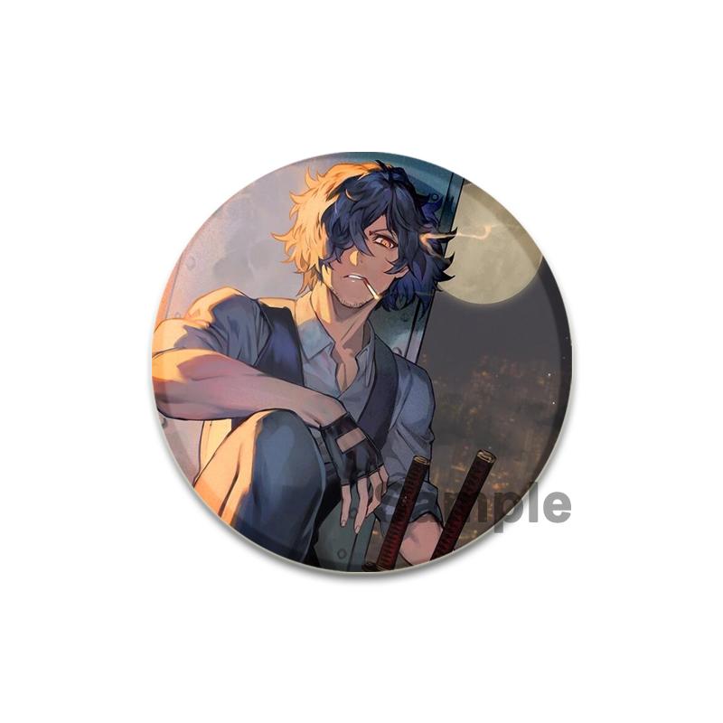 Anime Game Nu: Fate/Grand Order Brooch Pin Cartoon Figure Fujimaru Ritsuka Altria Caster Badge Button Pin Souvenir Toy Fans Gift