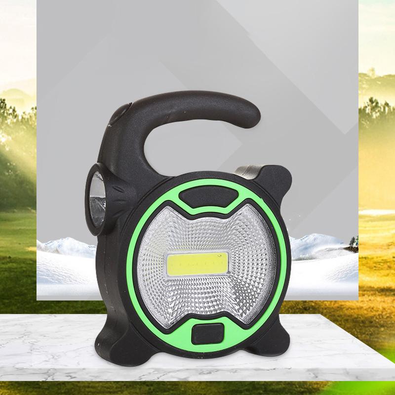 Battery Powered Portable Cob Led Work Light Handheld Lantern Flashlight Outdoor Tent Camping Lights With Handle Without Battery